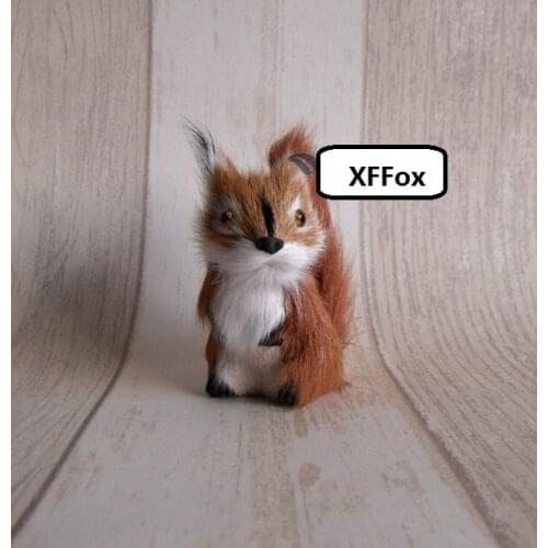 Mini simulation squirrel model polyethylene&furs real life small squirrel doll gift 8x4x7cm xf2257