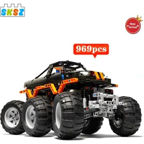 MOC Bigfooted Racing Off-road Vehicle Model SUV RC Car Electric DIY Building Block Moc Bricks Kids Radio Control Toys Boy Gifts
