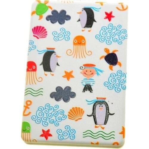 Small Hand mirror On Leather Cute Picture Themed Cover mirror зеркало espejo miroir decorative objects