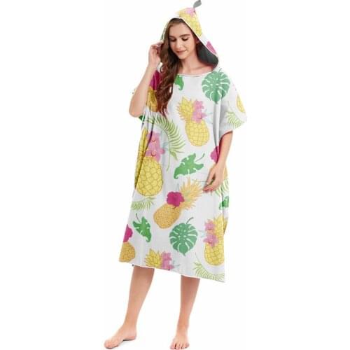 New Fashion Microfiber Changing Robe Beach Towel Quick Dry Outdoor Sports Hooded Towels Poncho Soft Beach Swimming Towels Cloak