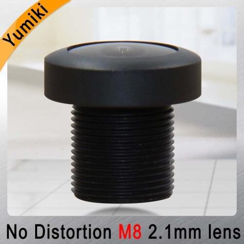 Yumiki 2.1mm M8 Lens 1/3 Inch 5MP IR F1/2.2 No Distortion lens for cctv camera Wide angle 151degree