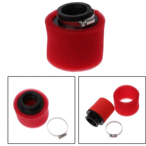 Motorcycle Double Sponge Air Filter Cleaner Black Straight Neck 35/38/40/42/45/48mm