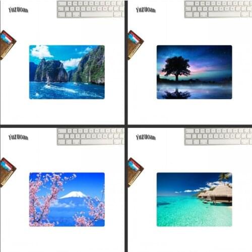 Wholesale Promotion Beautiful Landscape Picture Printed Mouse Pad PC Computer Non-slip Waterproof Rubber Pad