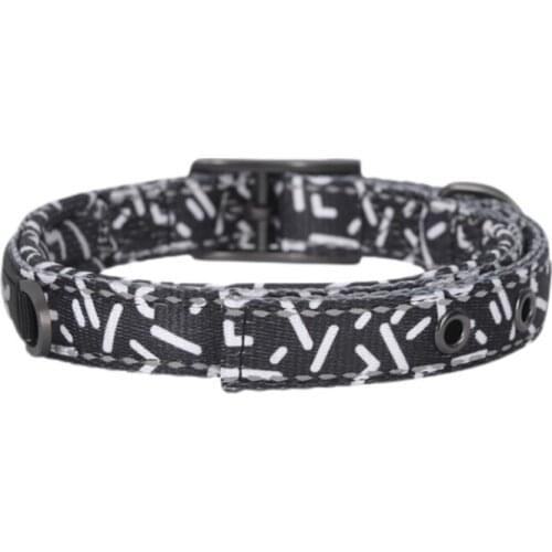 Printed Adjustable Dog Collar Reflective Puppy Pet Collar Necklace Walking Training Small Medium Large Dog Puppy Accessories
