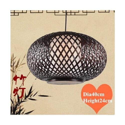 Southeast Asia style hand knitting bamboo art Pendant Lights Modern rural E27 LED lamp for porch&parlor&stairs&corridor LHDD033