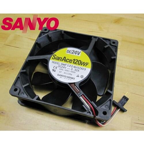 1PCS 9WF1224H1D03 12038 12cm 120mm DC 24V 0.32A gold-plated plug cooling fan