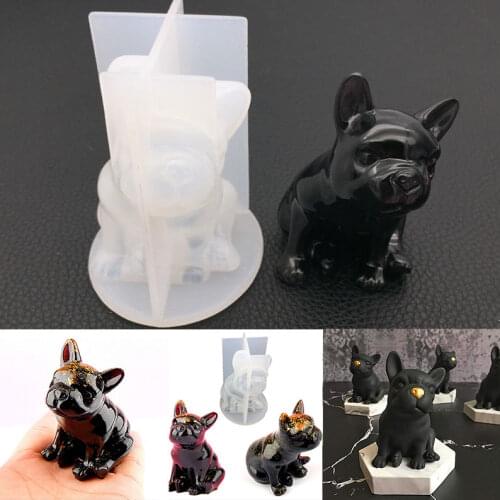 DIY crystal epoxy mold mirror three-dimensional method dog fighting aromatherapy silicone gypsum resin mold set
