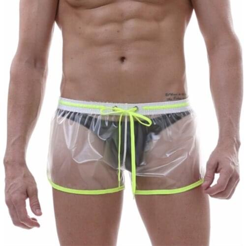 Transparent Swimwear Mens Swimming Shorts For Men Waterproof Swim Trunks Sexy Gay Man Swimsuit Beach Bathing Suit Boxer Briefs