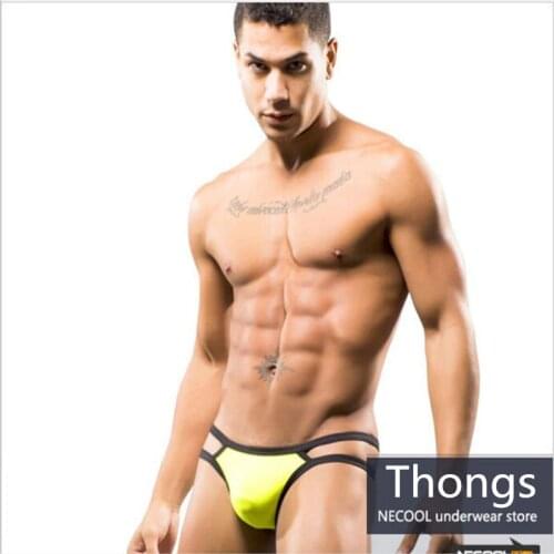 Katun yang nyaman melubangi pria thongs, Baru sexy thongs mode, strings mens gay men underwear sexy ,Penis kantong cembung