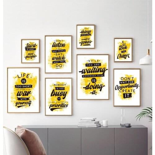 Inspirational Quotes Motivation Typography Canvas Prints Watercolor Retro Wall Poster Art Print For Home Office GYM Modern Decor