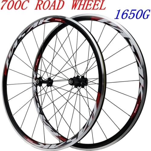 Bike Wheelset Road Bicycle Wheelset 700C Sealed Bearing Ultra Light Wheels Wheelset Rim 11 Speed Cycling Wheels1650g