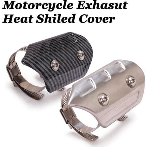 Motorcycle Exhaust Pipe Carbon Fiber Protector Heat Shield Cover Guard Anti-scalding Cover For MSX125 NVX SMAX155 Z900 CBR300 R6