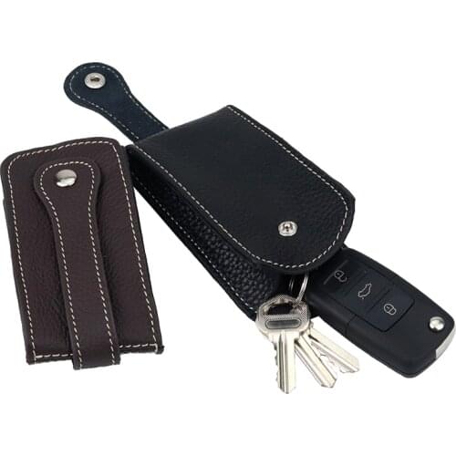 High Quality Mens Key Wallet Premium 100% Genuine Leather Unisex Key Bag New Arrivals Cowhide Key Holder