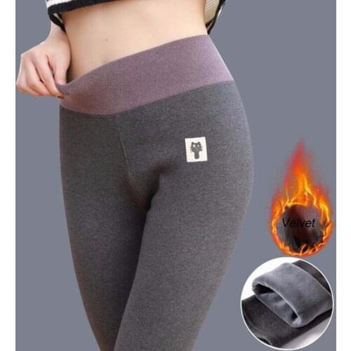 Leggings Women Cotton 95% 2020 Fashion Autumn Winter Velvet Warm Thick Pants High Waist Plus Size Push Up Soft Casual Leggings