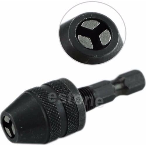 1/4 Mini Snap In Hex Shank Keyless Electric Drill Chuck Conversion Clamp 0.3-3mm