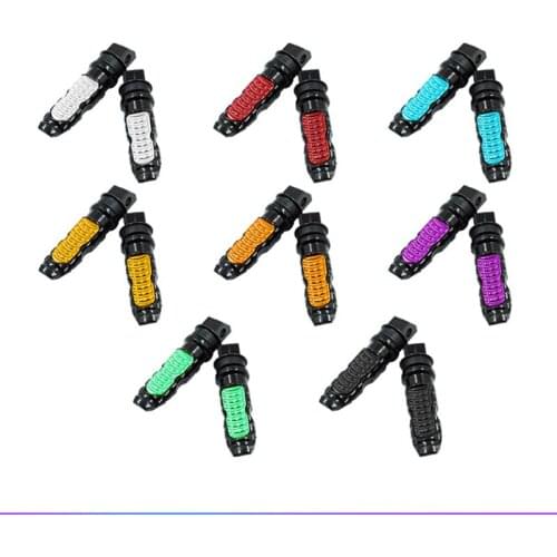2pcs/set Universal Foot Rest Motorcycle Foot Pegs Rear Passenger Pedal Scooter Bike Moto Rear Footrest Aluminum Pedals
