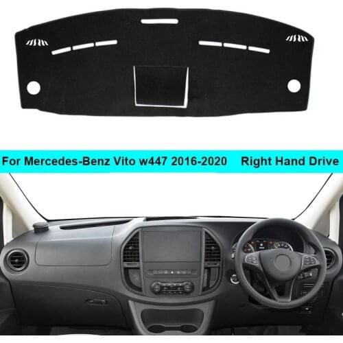 2 Layer Car Dashboard Cover Carpet Cape For Mercedes-Benz Vito w447 2016 - 2020 Auto Rug Shade Pad Carpet Dashmat 2019 2018 2017