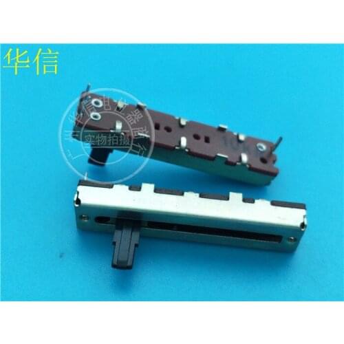 5pcs 45MM Slide fader single joint potentiometer B10K SLP-302B 3 feet black handle 10MMC