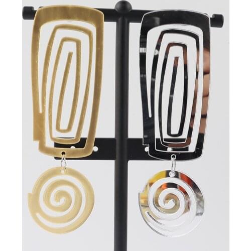 Free Shipping!2021 Black Color Geometric Acrylic Earrings For Women