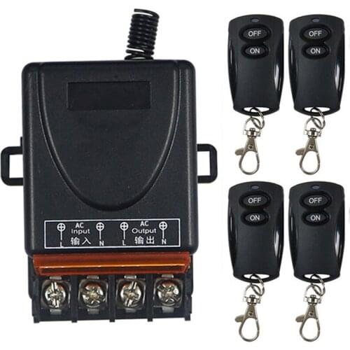 Wireless Remote Control Light Switch 10A Relay Output Radio AC 110V 220 V 1CH Receiver Module+50-500M ON OFF Symbol Transmitter
