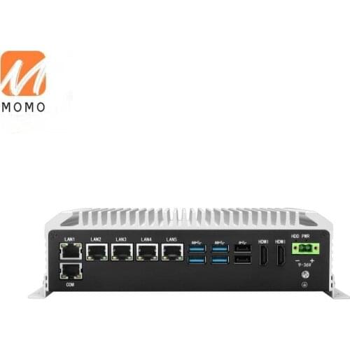 Fanless intel i7 8550U 1.8G CPU Embedded Industrial Computer 5*LAN 4*POE
