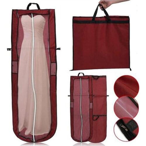 Large For Wedding Dress Zipper Gown Dustproof Cover Storage Bag Foldable Garment Clothes Case Protector