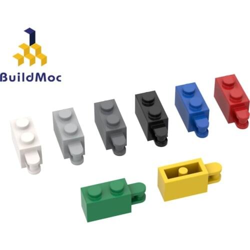BuildMOC 26597 34816 1x2 with buckle brick For Building Blocks Parts DIY Construction Classic Brand gift