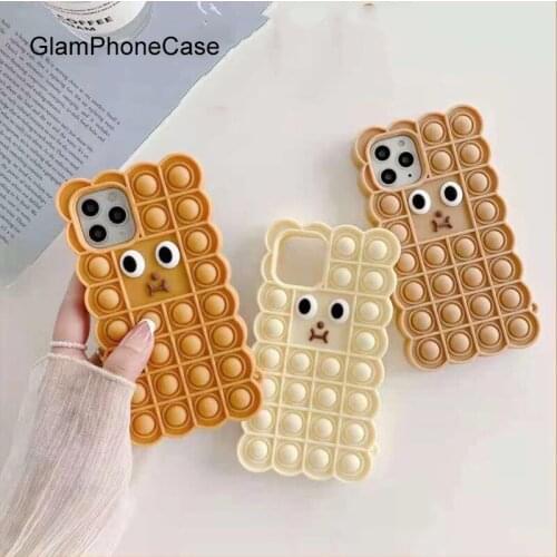 GlamPhoneCaseThree-color biscui Phone Case For iPhone12Pro/max 11Pro/Max XS Max XR Soft Silicone Cover For iPhone11 7 8Plus Case