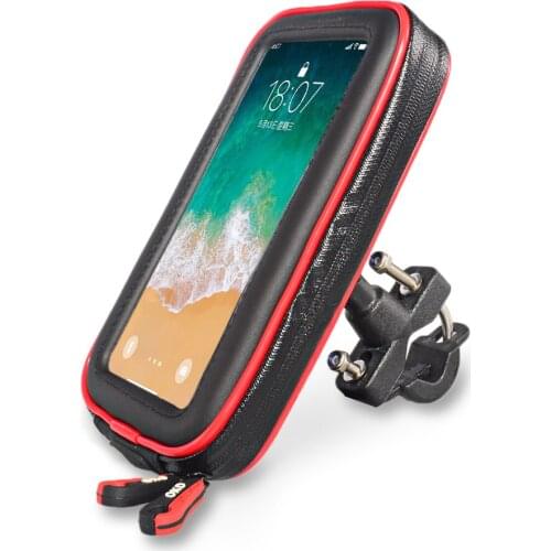 For GPS Motorcycle Phone Holder Waterproof Bag Bicycle Phone Holder Adjustable Handlebar Support Moto Mount Card slots