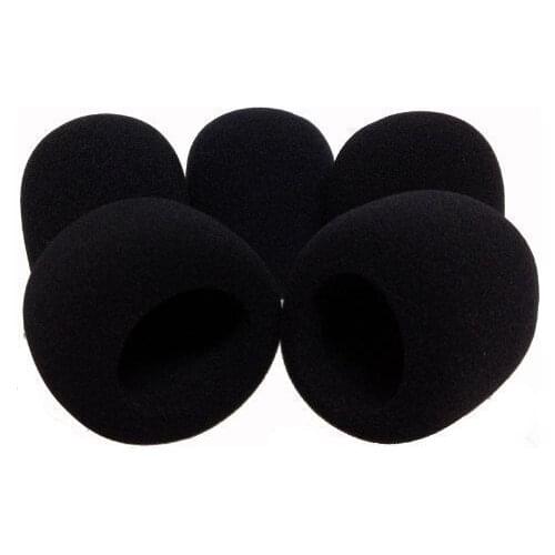 DFFZ5P-BLK Ball Type Microphone Windscreen, Color Black, 5-Pack mic protect cove