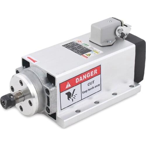 380V 2.2KW ER20 24000RPM Spindle Motor Air Cooled 4pcs Ceramic Bearings High Precision for CNC Engraving Router Woodworking