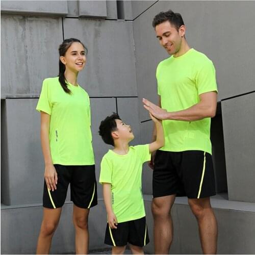 2021 Shirt Running Men Women Kids Quick Dry T-Shirts Running Slim Fit Tops Tees Sport Fitness Gym T Shirts Muscle Tee