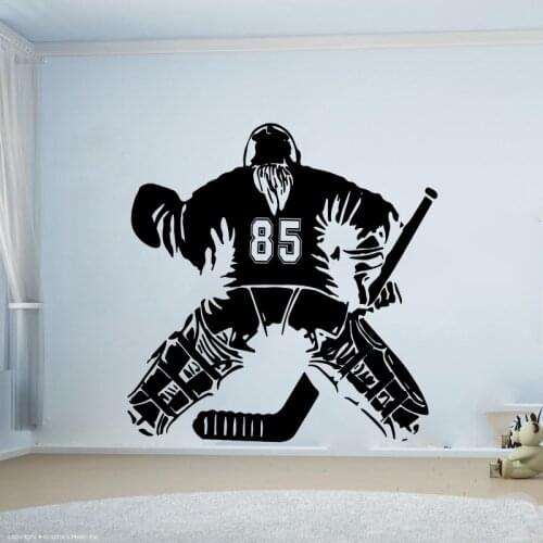 Custom Hockey Jersey Number Wall Sticker Girl Room Nursery Sport Hockey Wall Decal Bedroom Vinyl Home Decor