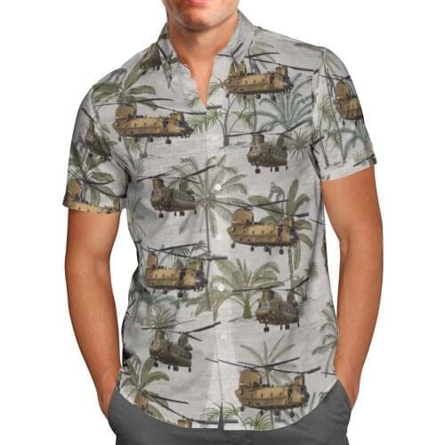 Helicopter Breathabl 3D Beach Hawaii Summer 2021 Shirt Short Sleeve Shirt Streetwear Oversized Chemise Hombre Blusa Masculina