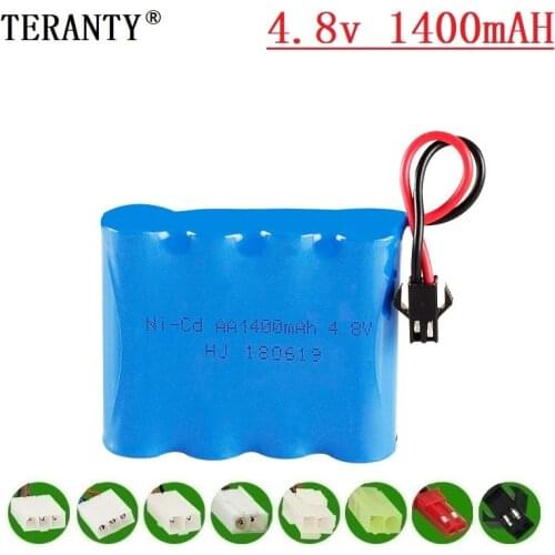 M Model ) 4.8v 1400mah NICD Battery For Rc toys Cars Tanks Robots Boats Guns 4.8v Rechargeable Battery 4*AA Battery Pack 1Pcs