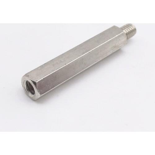 M3x35+6 Spacer Screws M3 Hex Standoff Nuts Male to Female Brass Silver Pack 100