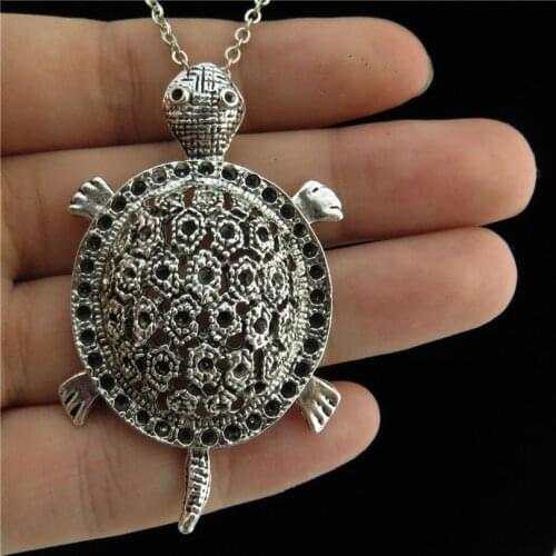GLOWCAT Q2A22 Metal Sea Turtle Tortoise Animal Pendant Short Collar Chunky Necklaces Men Gift Jewelry