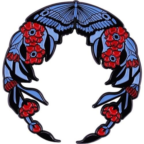 Mystical Luna Moth - Hard Enamel Pin Large Size Moon Butterfly Badge Insect Lovers Beautiful Floral Art Addition