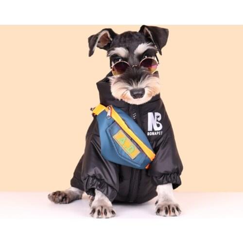Fashion Dog Clothes Pet Down Cotton Coat Clothes Reflective Autumn Winter Warm Dog Jacket Clothes