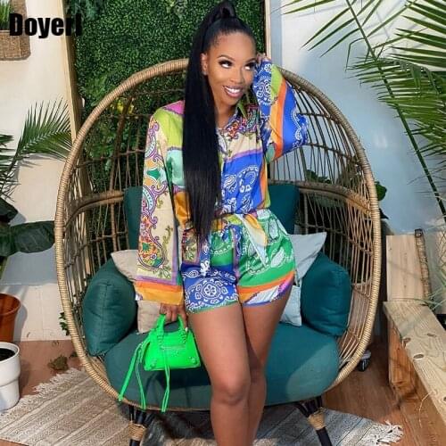 Autumn Two Piece Set Tracksuit Women Festival Clothing Shirt Top and Shorts Sets Casual 2 Piece Outfits for Women Sweat Suit Set