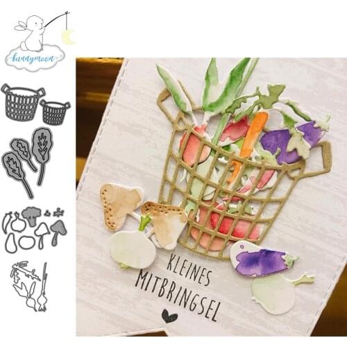 Vegetables with basket Metal Cutting Dies Embossing Scrapbooking Stencil Craft Cut Dies For DIY Card Handmade