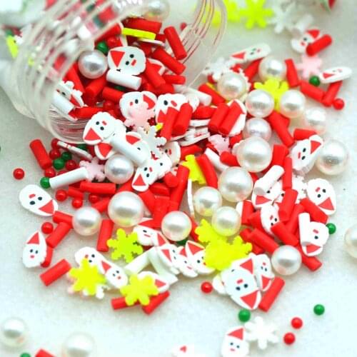 Polymer Clay Christmas Party Decoration Sprinkles-Christmas Arts Crafting Supplies-Soft Clay Nail Embellishments-Free Shipping