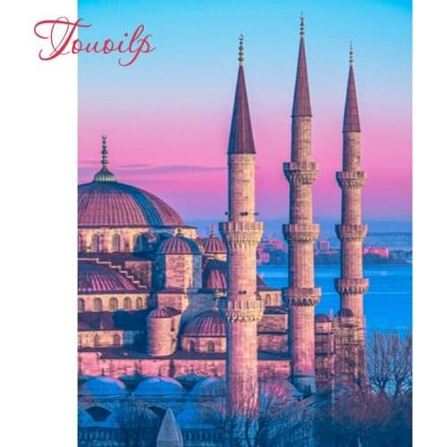 Full square&round diamonds 5D diamond embroidery House castle 5d diamond painting cross stitch rhinestone mosaic decoration gift