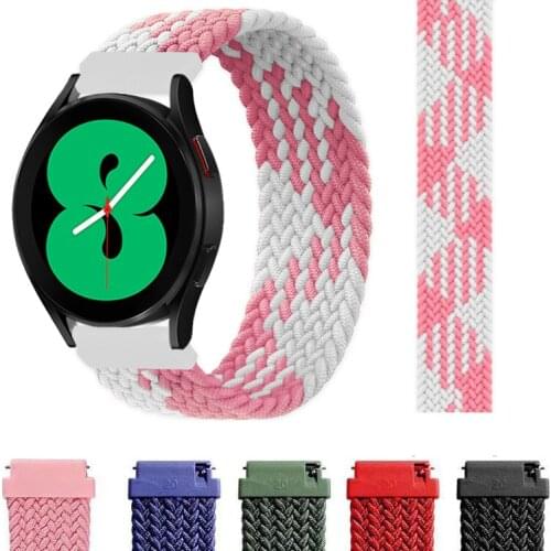 20mm 22mm Braided Solo Loop Band for Samsung Galaxy watch 3/46mm/42mm/active 2/Gear S3 bracelet Huawei watch GT/2/2e/Pro strap