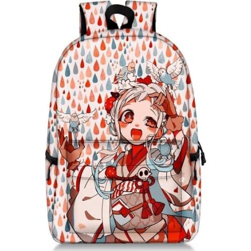 Mochila Toilet-bound Jibaku Shounen Hanako-kun Backpack Capacity Anime School Bag Canvas Bookbags for Male&Female Students
