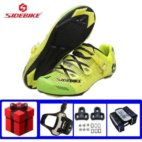SIDEBIKE Sapatilha Ciclismo Men Women Road Cycling Shoes Add Pedals Bicycle Riding Sneakers Bicicleta Triatlon Road Flat Shoes
