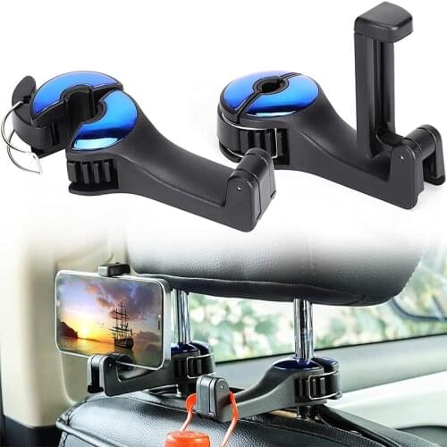 Universal Car Headrest Back Seat Hook Car Phone Holder Stand Vehicle Rear Seat Hanger Organizer Smartphone Mount Support Bracket