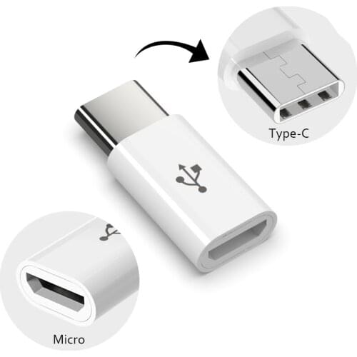 Universal USB 3.1 Type-C Male Connector to Micro USB Female Converter USB-C Data Adapter Type C Device 100pcs/lot