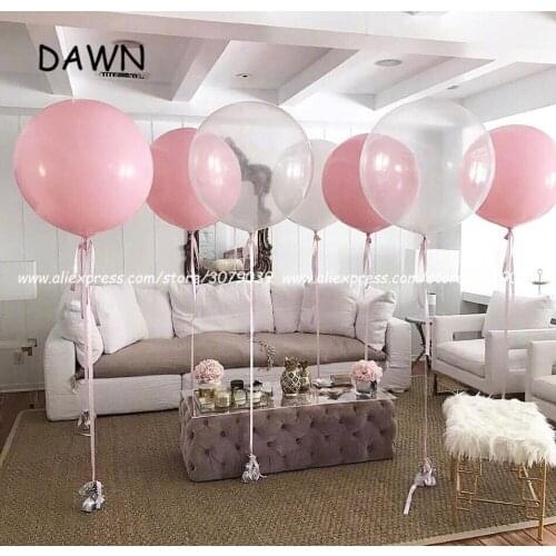 1pc 36 Inch 90cm Giant Clear Balloon Latex Balloons Wedding Decoration Inflatable Helium Air Balls Happy Birthday Party Ballon