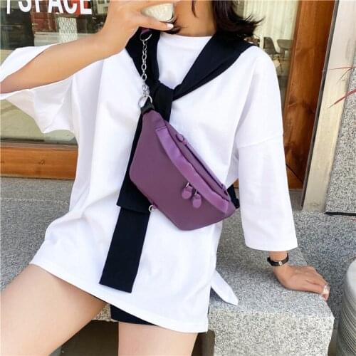 Luxury Waist Bag Women 2020 Chest Bag Solid Color Leather Shoulder Pouch Women Belt Pack Female Fanny Pack Crossbody Bags